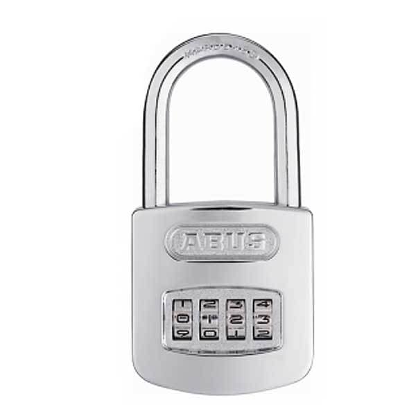 Abus: 160/50HB50 C Steel/Chrome 4-Dial Resettable w/ 2" shackle